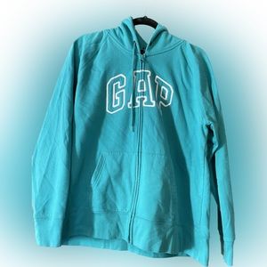 Gap Turquoise Zip-Up Hoodie